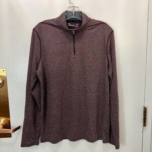 Under Armour Threadborne Men's Size MD/M Zip Chevron Pullover Long Sleeve Shirt
